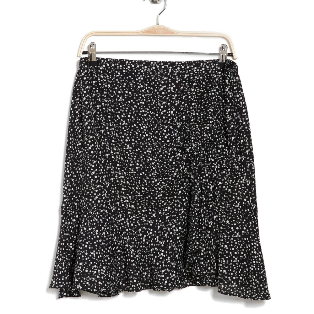 MAX STUDIO Side Cinched Ruffle Hem Skirt